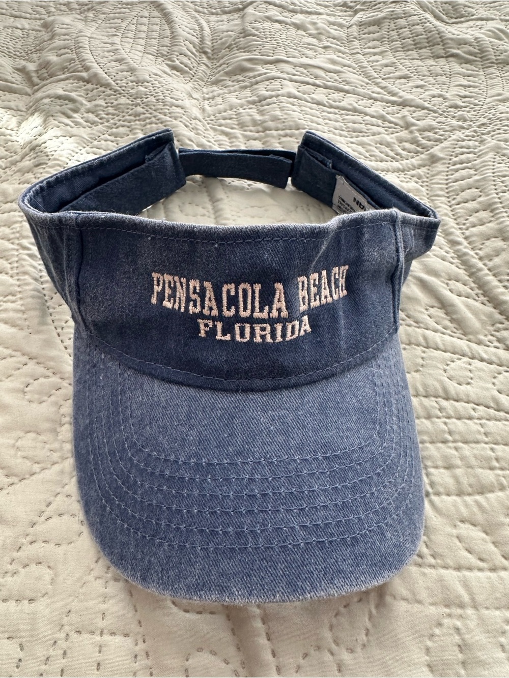 Pensacola Beach Florida Adjustable Blue Visor